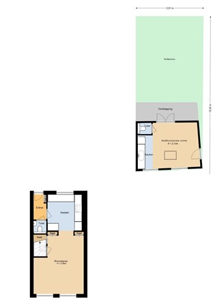 Floorplan - Dorpsstraat 47, 3751 EM Bunschoten-Spakenburg